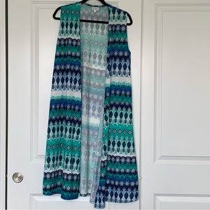 5 for $10 - LuLaRoe Green and Blue Geometric Joy